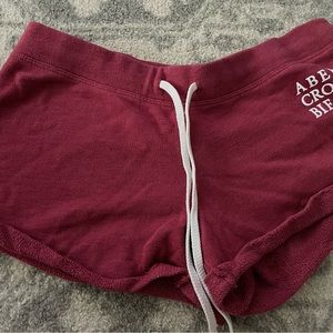 Abercrombie & Fitch Red Jersey Shorts